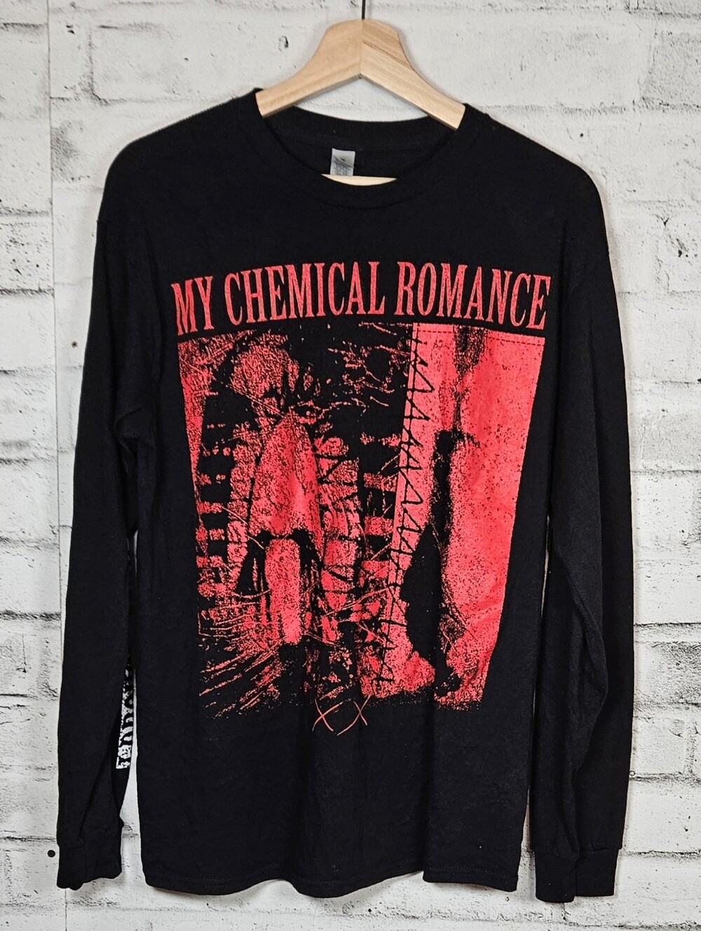 My Chemical Romance Black Long Sleeve Band Graphic T Shirt Size Medium